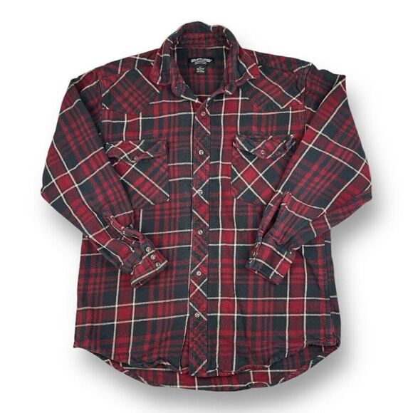 Most Wanted Snap Button Flannel Size Large Tall - Picture 1 of 5